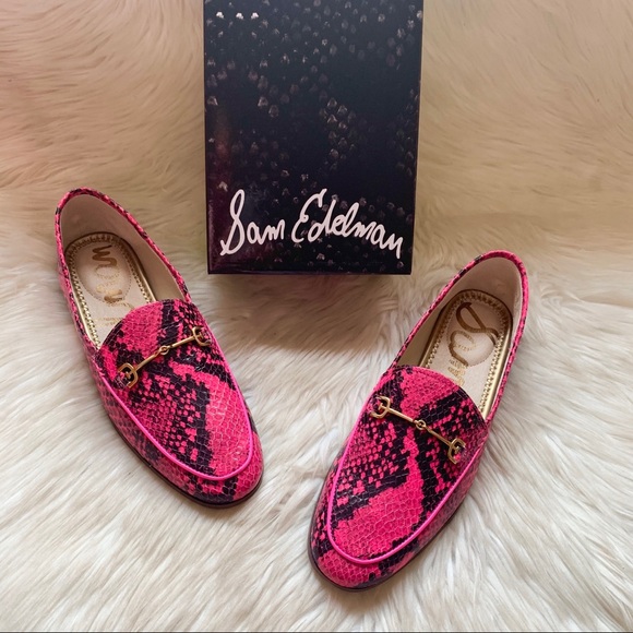 Sam Edelman Shoes - New! SAM EDELMAN Lorain Snakeskin Neon Loafers